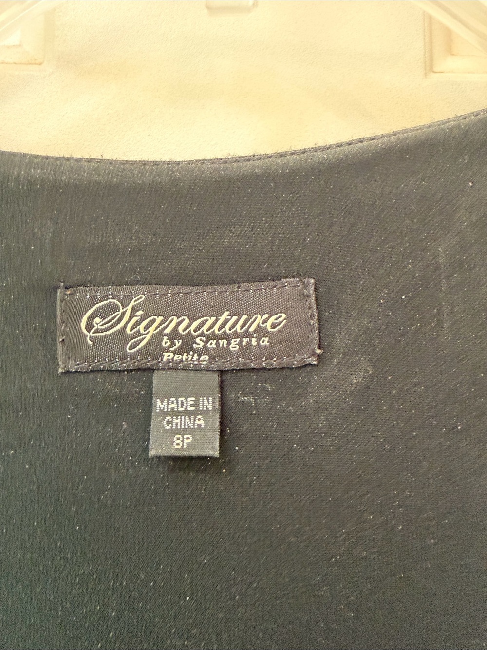 Signature by Sangia Black Cap-Sleeve Sheath Dress, Contrast White Stitching Sz 8 - Picture 6 of 12